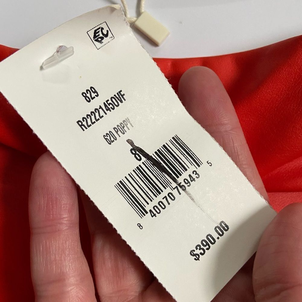 NWT Lapointe Faux Leather Tube Top Poppy size 8 - Picture 6 of 13